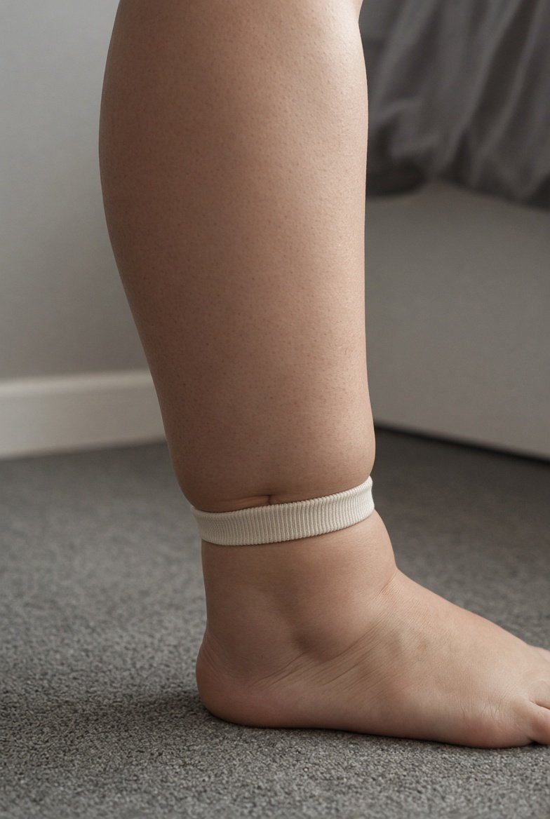 Sock band cutting into a swollen ankle